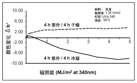 因為潮濕的影響，顯示了不同的老化類型。